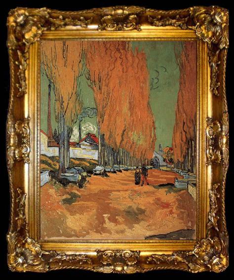 framed  Vincent Van Gogh The Alyscamps,Avenue, ta009-2